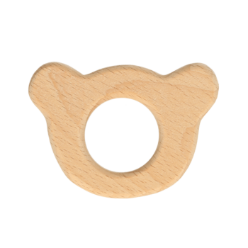 wooden ring bear head