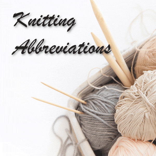 knitting abbreviations
