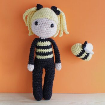 crochet doll with bee